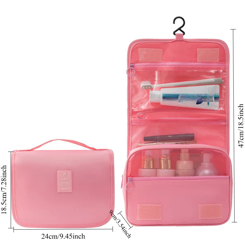 Portable Hook Toilet Bag Multi Functional Travel Waterproof Wear-Resistant Multi-Layer Storage Large Capacity Makeup Bag