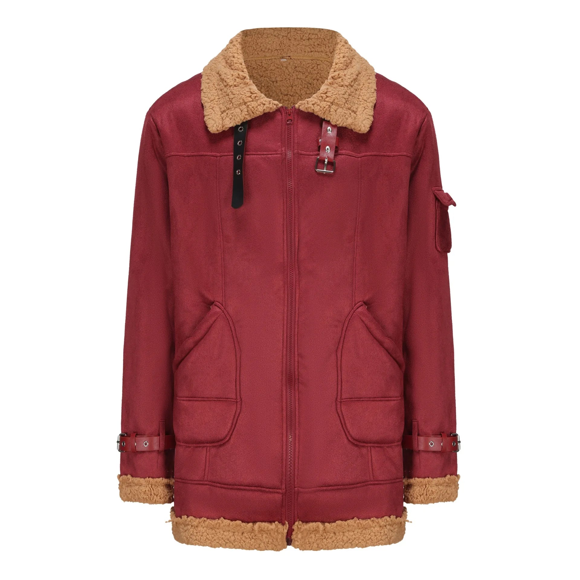 New Fashion Casual Long Sleeve Turn-down Collar Zipper Pockets Solid Color Slim Fit Jacket For Men,4 Colors