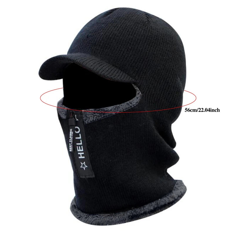 Men's Winter Warm Knit Hat | Windproof Ear Protection Cap