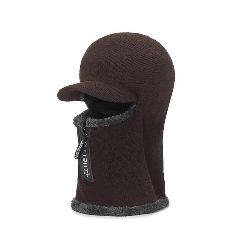 Men's Winter Warm Knit Hat | Windproof Ear Protection Cap