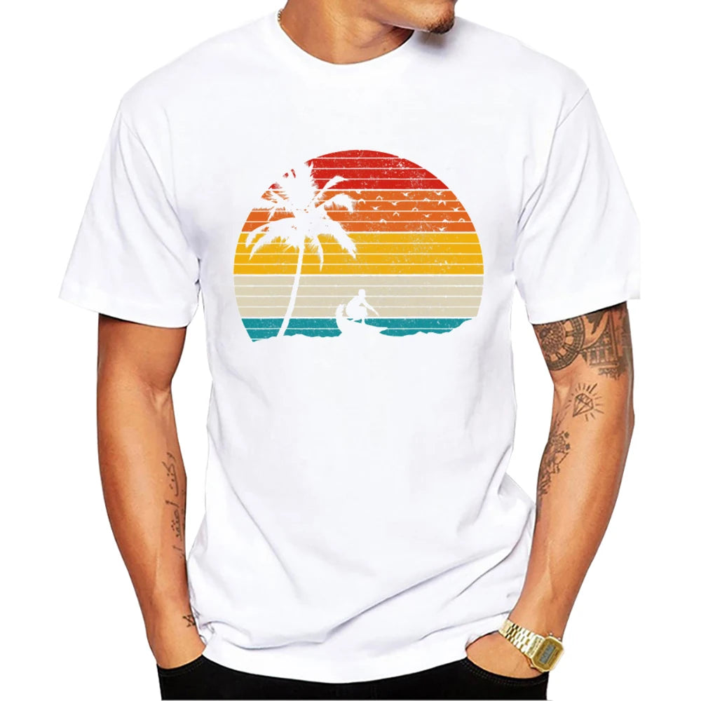 Vintage Beach Surf Graphic T-Shirt | Men's Short Sleeve