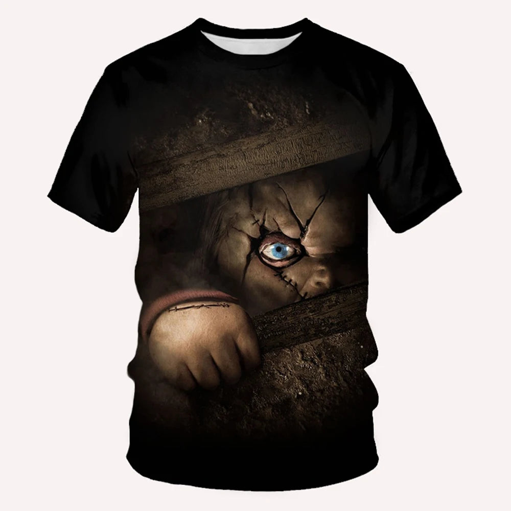 Summer novel and personalized 3D printed movie themed printed pattern neutral casual comfortable short sleeved T-shirt