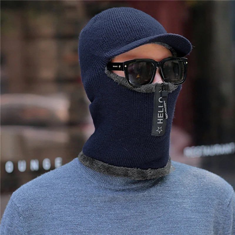 Men's Winter Warm Knit Hat | Windproof Ear Protection Cap