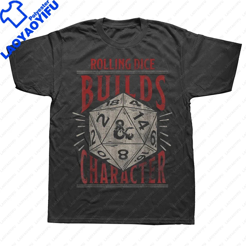 I Have A Plan D20 Dice Role Playing Game DnD T-shirt  Novelty Dungeon Dragon T Shirts Graphic Personalized Printed Women Men