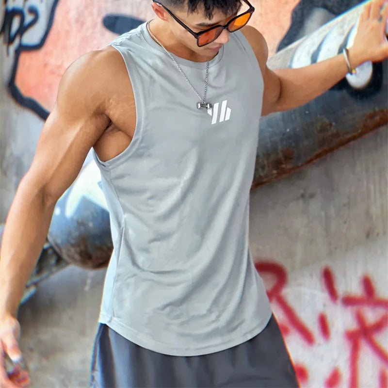 Men's Mesh Sleeveless Gym Vest | Running & Fitness Tank Top