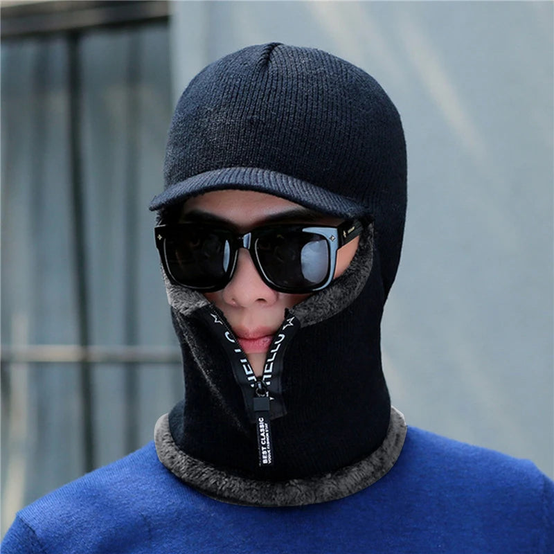 Men's Winter Warm Knit Hat | Windproof Ear Protection Cap