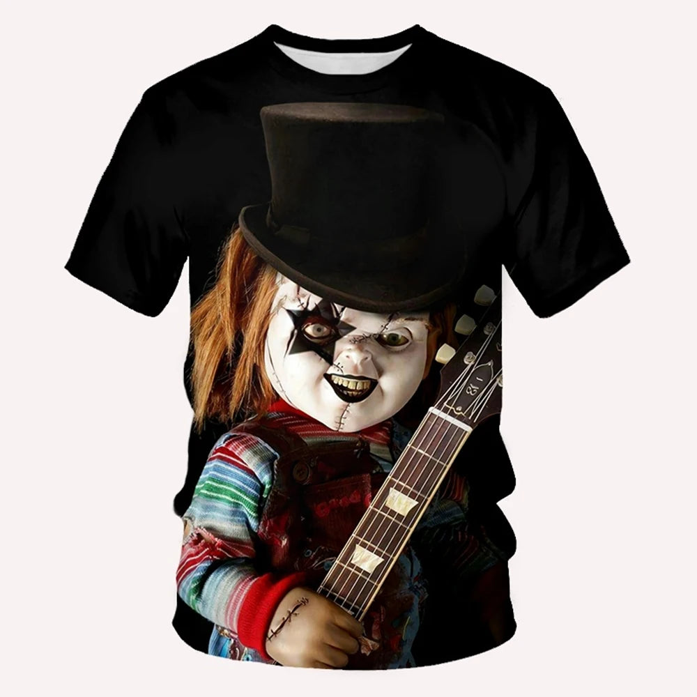 Summer novel and personalized 3D printed movie themed printed pattern neutral casual comfortable short sleeved T-shirt
