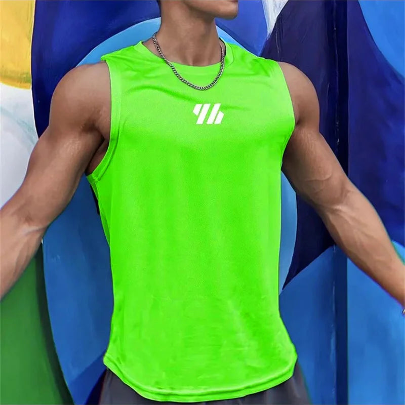 Men's Mesh Sleeveless Gym Vest | Running & Fitness Tank Top
