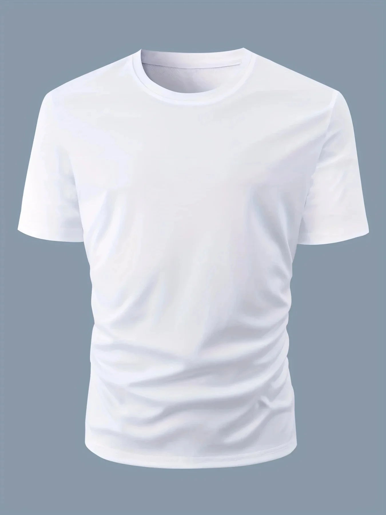 Summer men's 100% cotton casual loose fit large A letter print round neck short sleeved T-shirt top