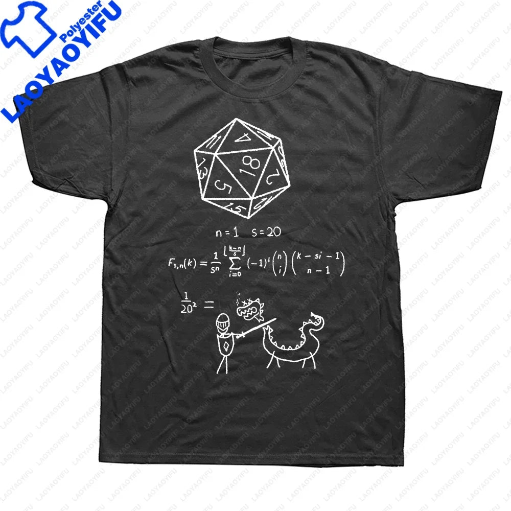 I Have A Plan D20 Dice Role Playing Game DnD T-shirt  Novelty Dungeon Dragon T Shirts Graphic Personalized Printed Women Men