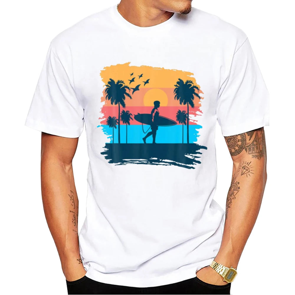 Vintage Beach Surf Graphic T-Shirt | Men's Short Sleeve