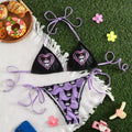 Kawaii Japanese Kitty Hot Girl Split Strap Summer Bikini Girls Seaside Fashion Resort Swimsuit Leopard Print Cartoon Hello Kitty