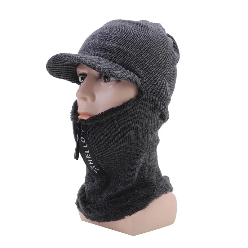 Men's Winter Warm Knit Hat | Windproof Ear Protection Cap