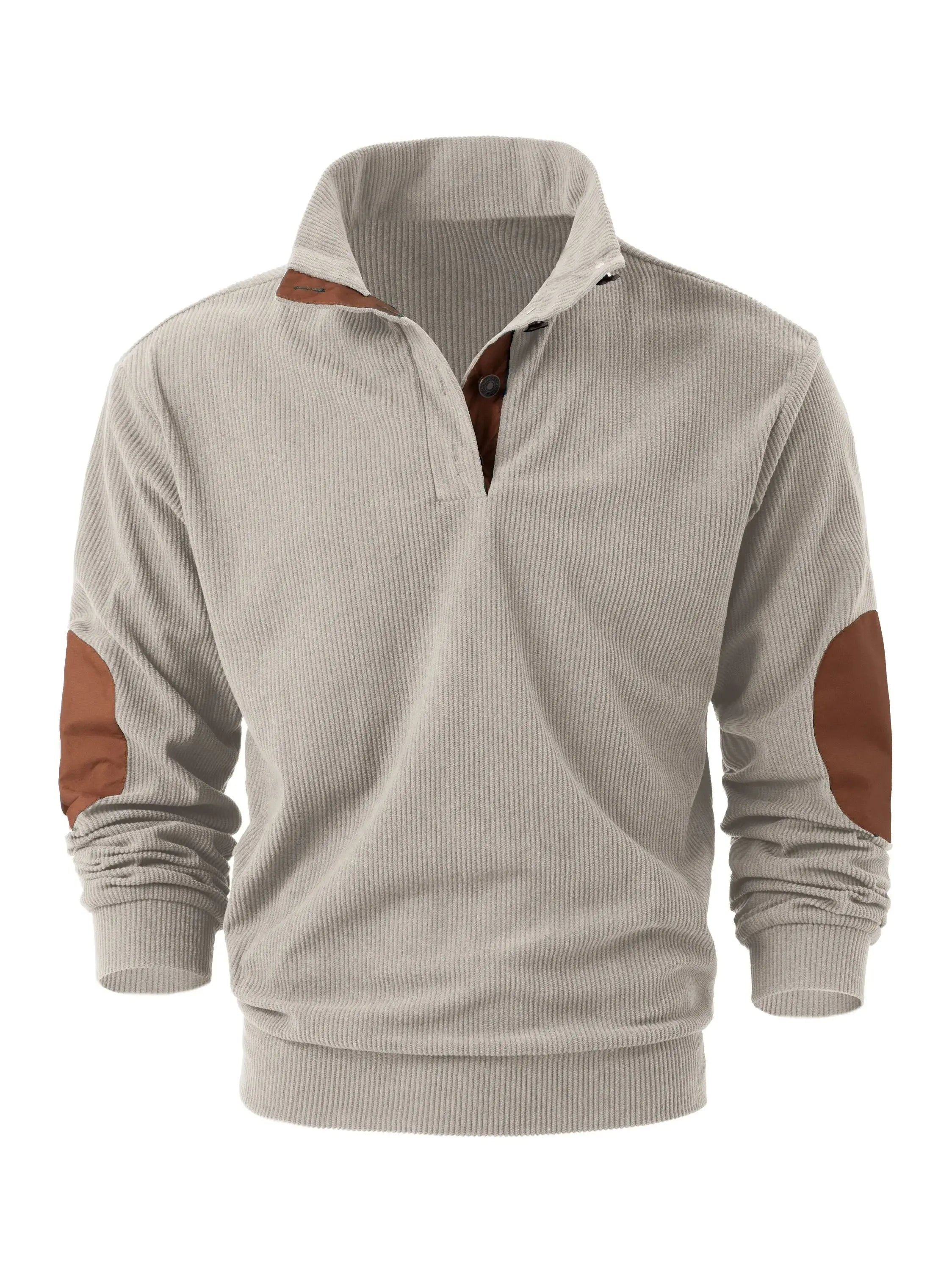 Spring and autumn solid color sports long-sleeved tops for men, fashionable and casual stand-up collar outdoor men's pullover