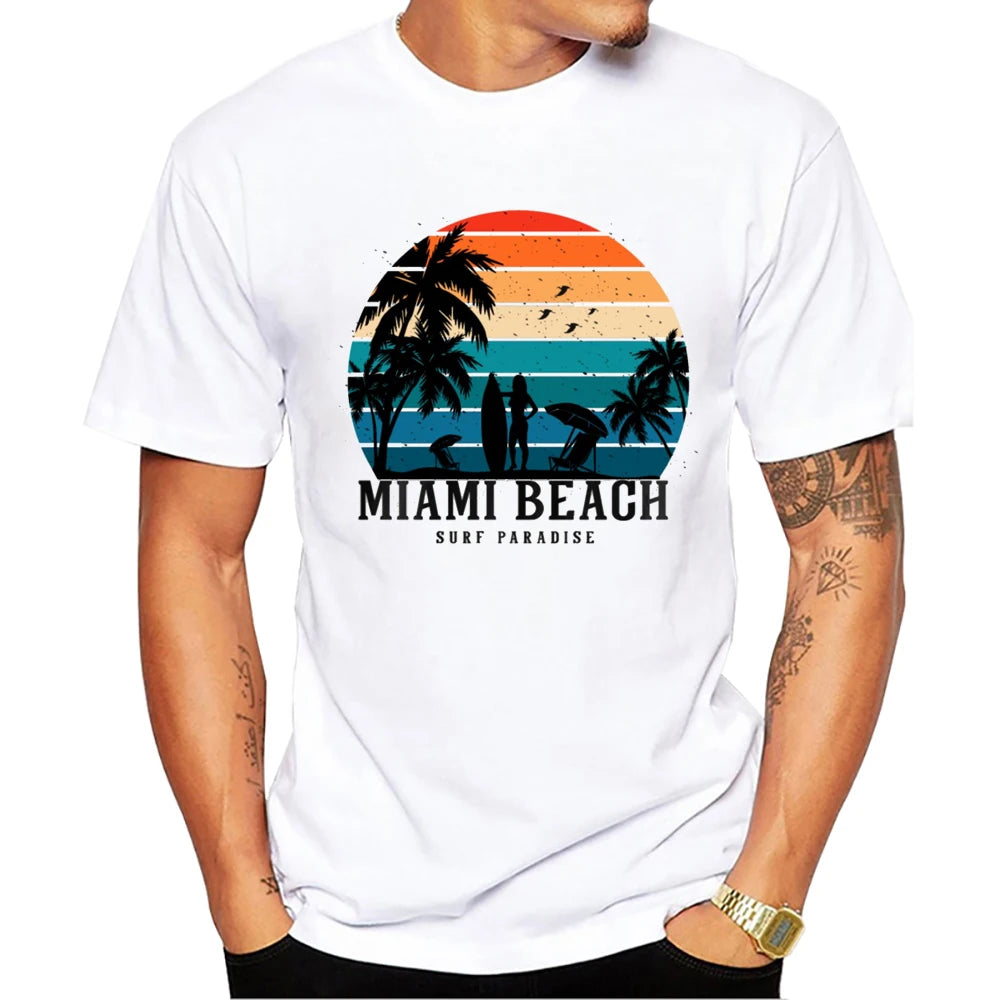 Vintage Beach Surf Graphic T-Shirt | Men's Short Sleeve