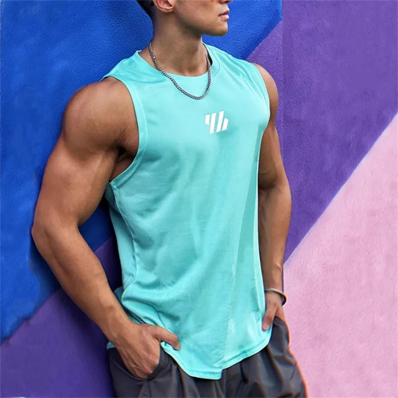 Men's Mesh Sleeveless Gym Vest | Running & Fitness Tank Top