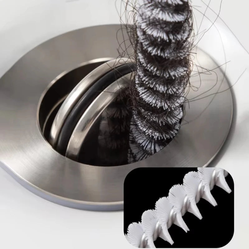 1Pcs Sink Drain Cleaning Brush Drain Clog Remover Bendable Sink Overflow Sewer Drain Brush For Bathroom Kitchen