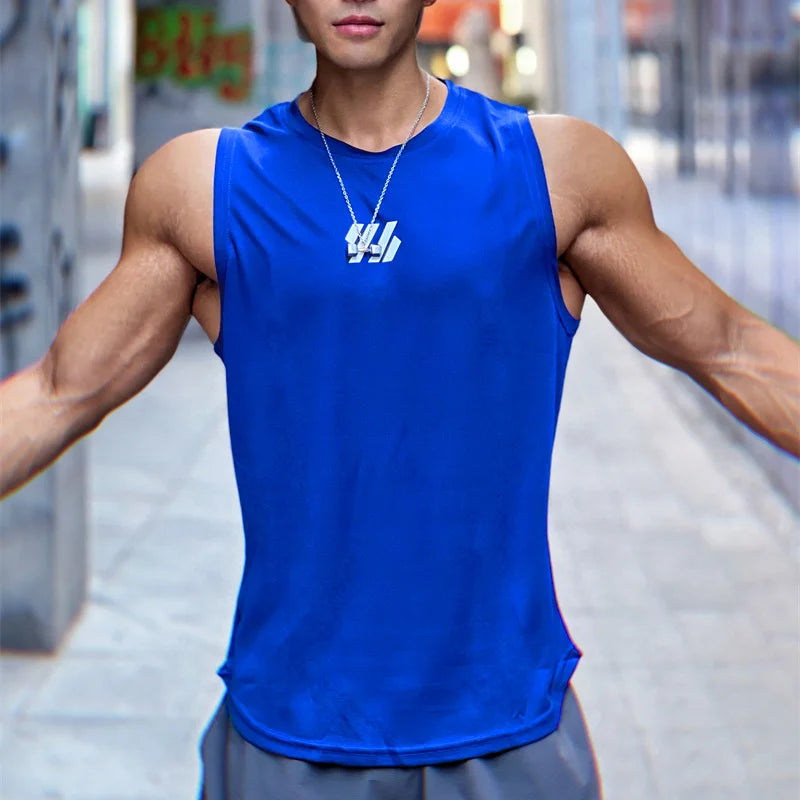 Men's Mesh Sleeveless Gym Vest | Running & Fitness Tank Top