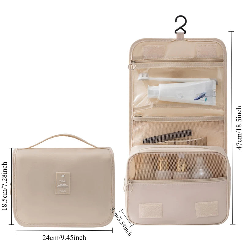 Portable Hook Toilet Bag Multi Functional Travel Waterproof Wear-Resistant Multi-Layer Storage Large Capacity Makeup Bag