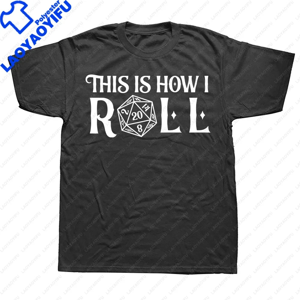 I Have A Plan D20 Dice Role Playing Game DnD T-shirt  Novelty Dungeon Dragon T Shirts Graphic Personalized Printed Women Men