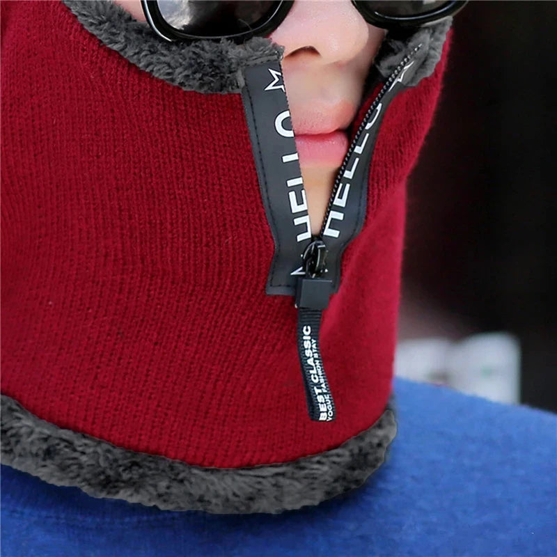 Men's Winter Warm Knit Hat | Windproof Ear Protection Cap