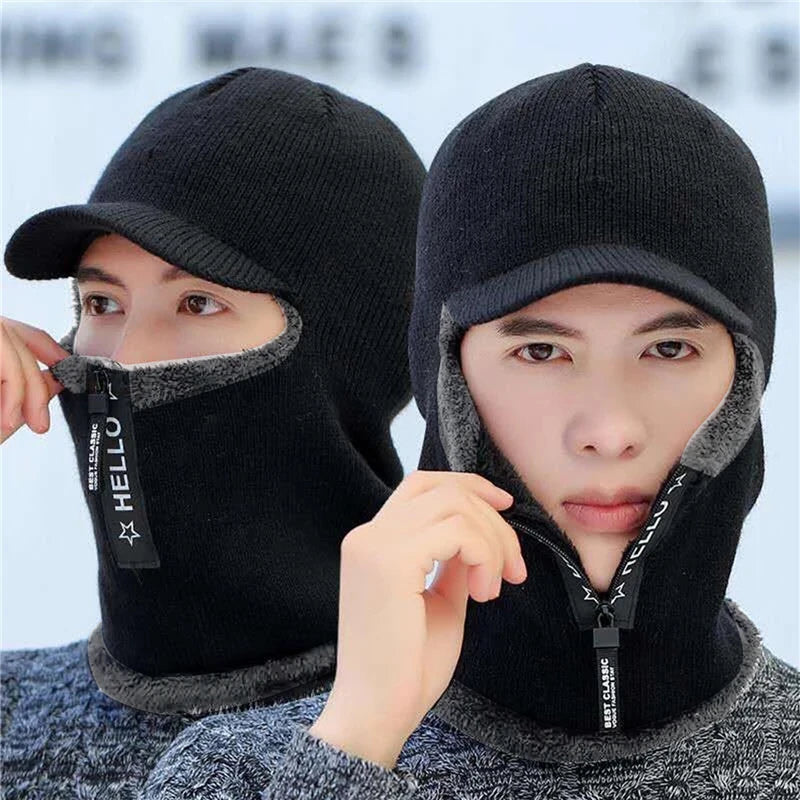 Men's Winter Warm Knit Hat | Windproof Ear Protection Cap