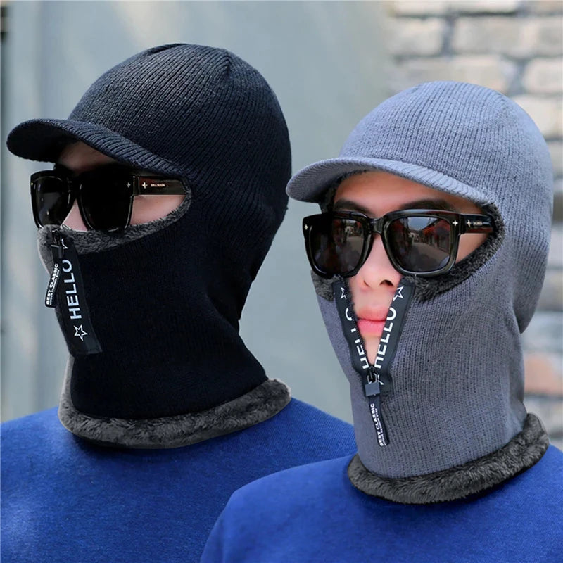 Men's Winter Warm Knit Hat | Windproof Ear Protection Cap
