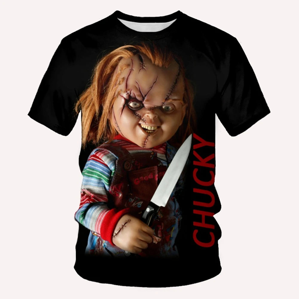 Summer novel and personalized 3D printed movie themed printed pattern neutral casual comfortable short sleeved T-shirt