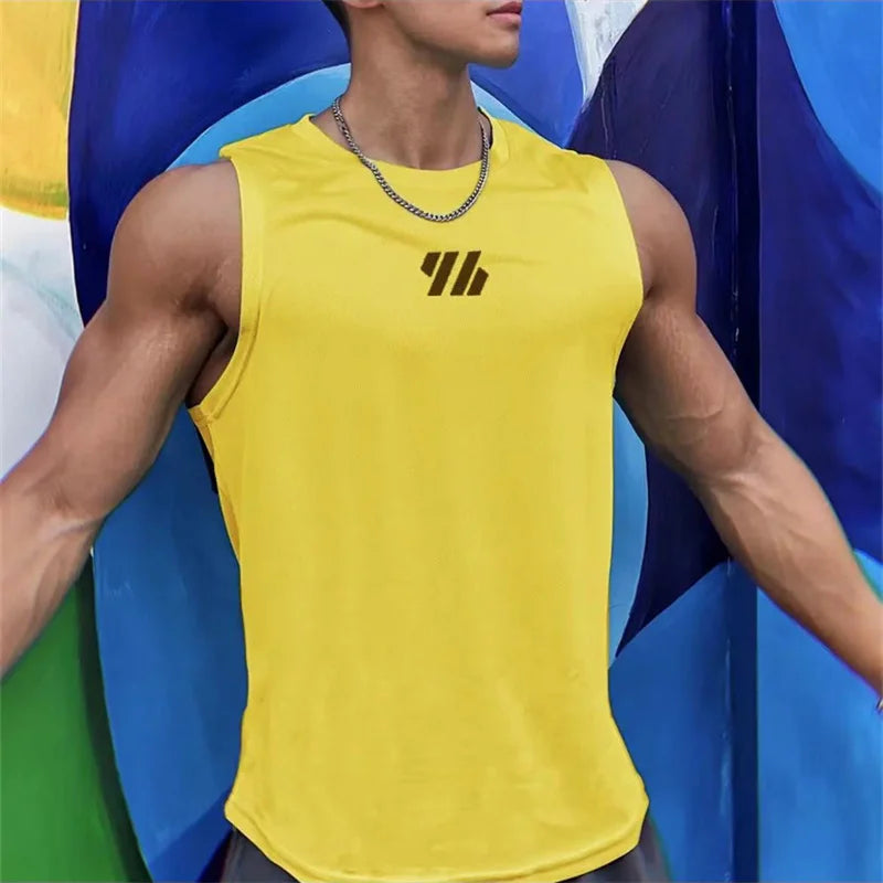 Men's Mesh Sleeveless Gym Vest | Running & Fitness Tank Top