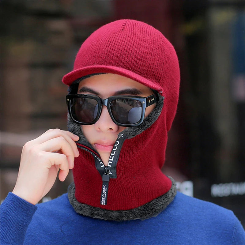 Men's Winter Warm Knit Hat | Windproof Ear Protection Cap