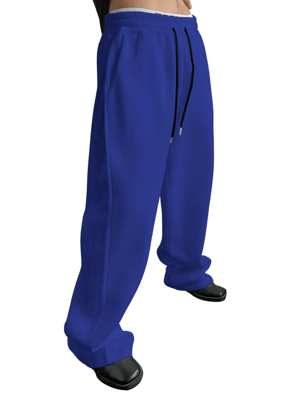 Men's wide leg sweatpants waist drawstring pants straight leg loose pants casual pants Mountaineering pants Jogger Sweatpants