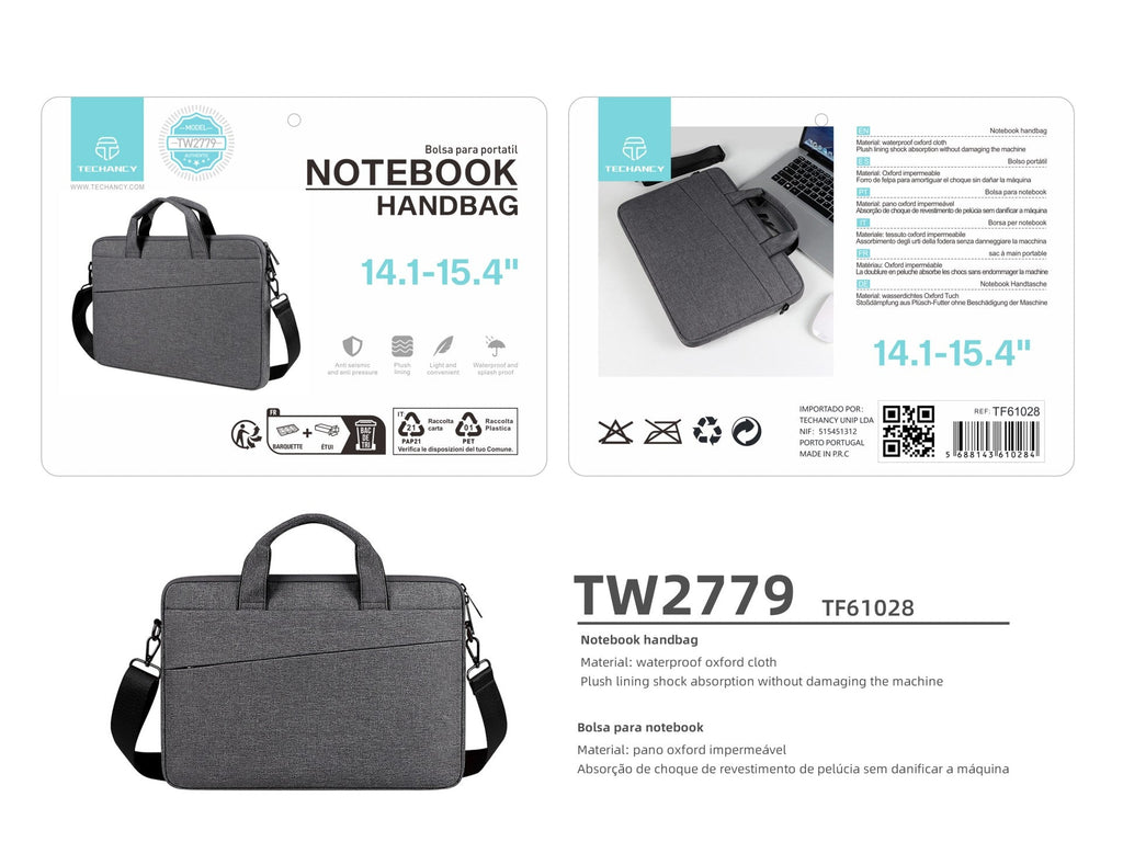 Techancy TW2779 Laptop Bag | 14"-15.4" | Black